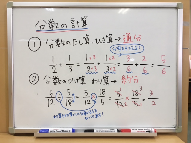 分数の計算のポイント 家庭教師学参 群馬県のブログ